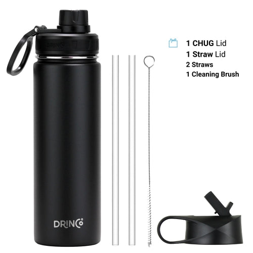 Cosmos 22oz Stainless Steel Sport Water Bottle – Black