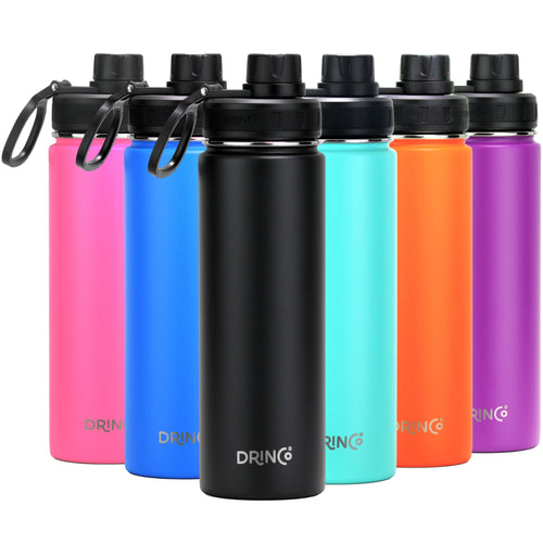 Cosmos 22oz Stainless Steel Sport Water Bottle – Black