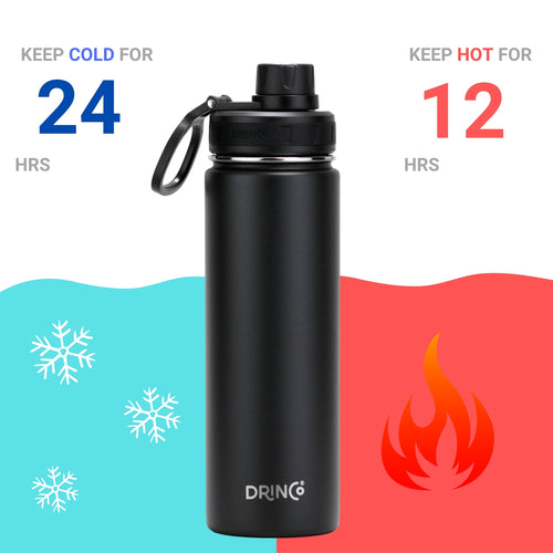 Cosmos 22oz Stainless Steel Sport Water Bottle – Black