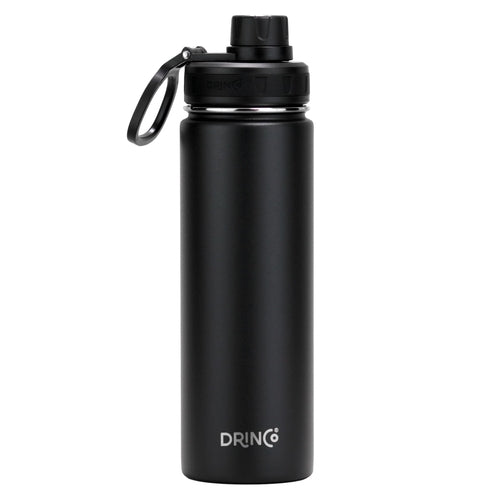 Cosmos 22oz black stainless steel sport water bottle