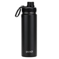 Cosmos 22oz black stainless steel sport water bottle