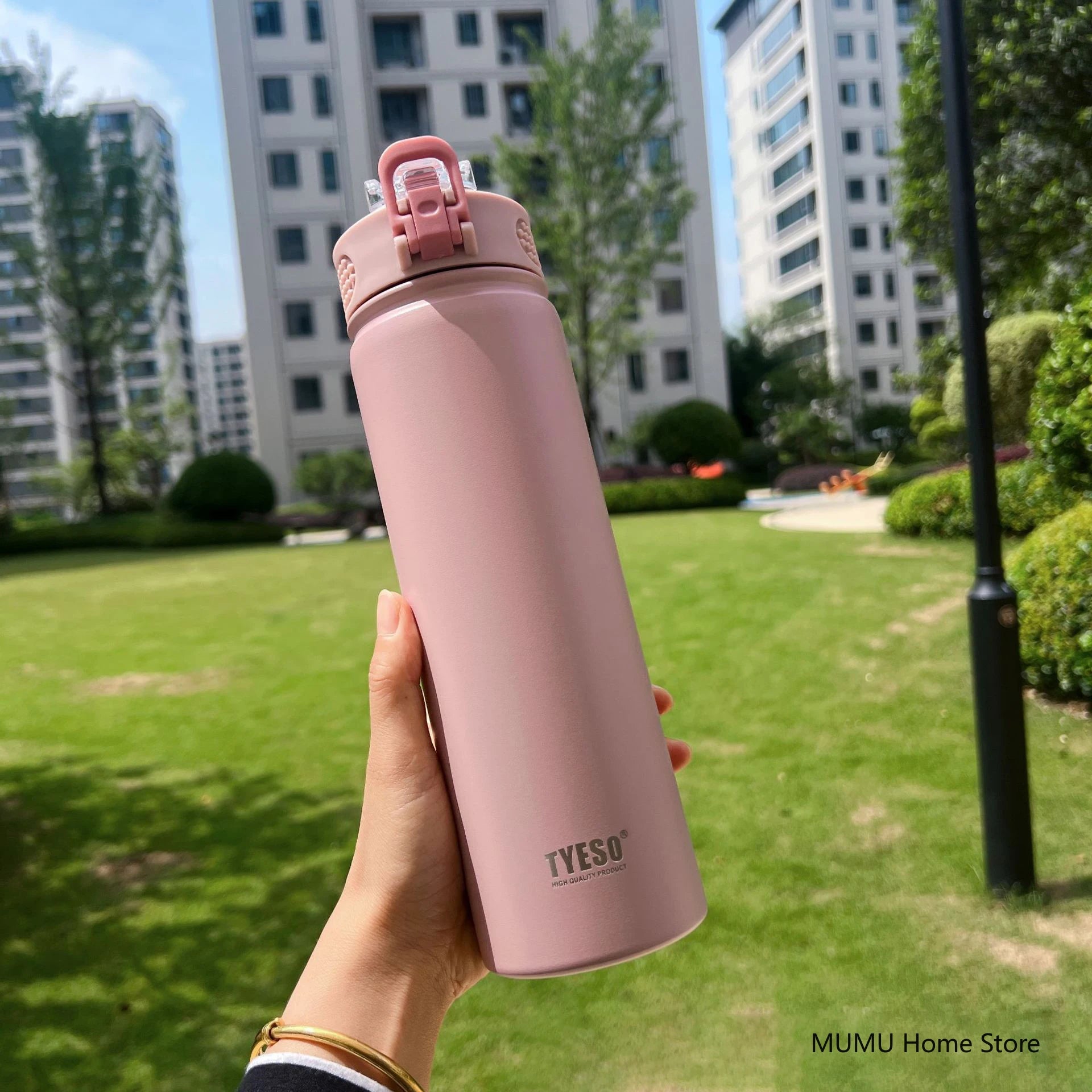 TYESO 750ml insulated bottle pink color